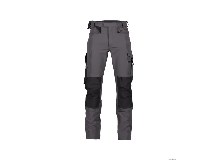 Pantalon de travail stretch avec poches genoux Gris 1