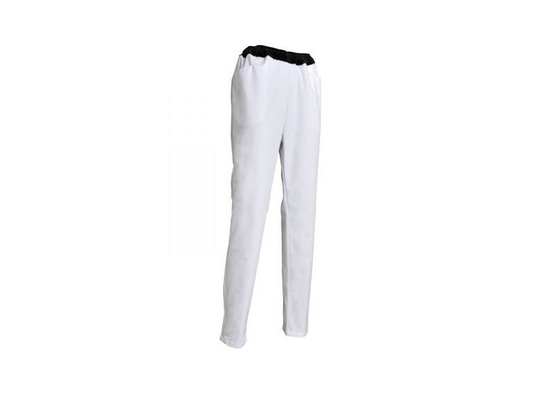 Pantalon de cuisine élastique ELI Blanc 1