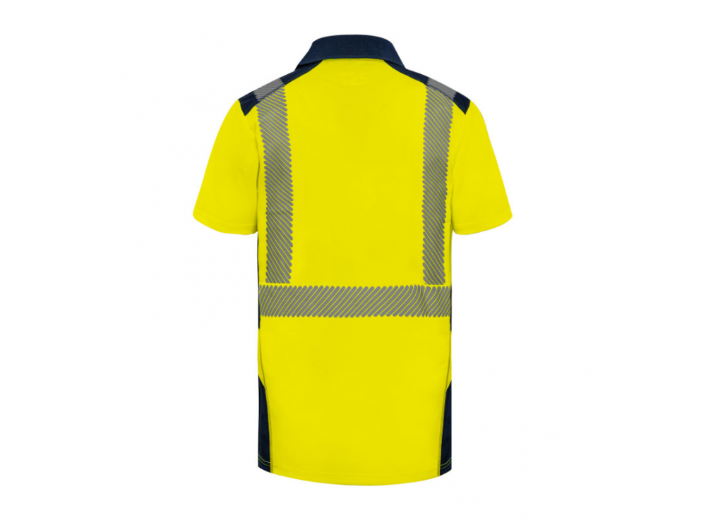 Polo HV BORNEO Jaune/Marine 2