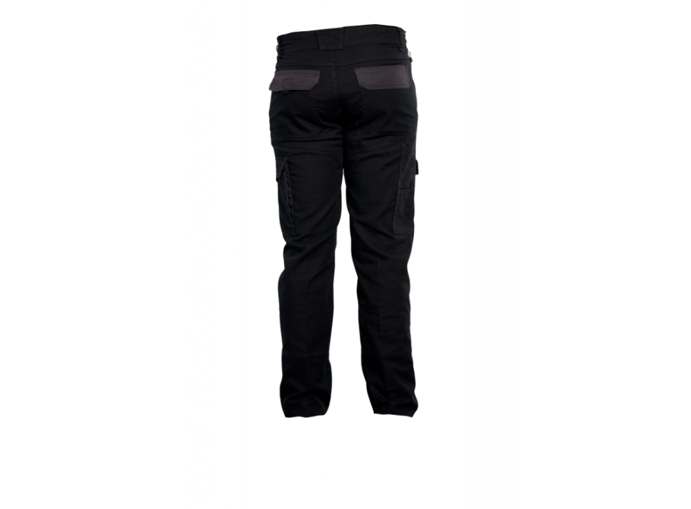 Pantalon sans poches genouillères LUIS Noir 3