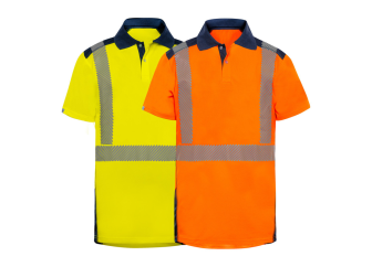 Polo HV BORNEO Orange/Marine