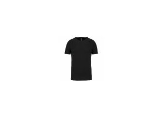 T-shirt col rond MC homme noir