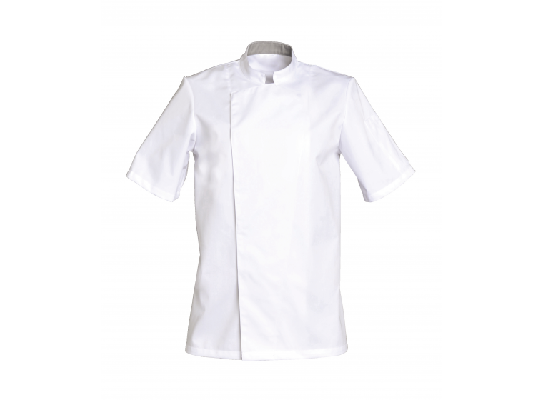 Veste de Travail DE Cuisine MC Coton Blanc 100% Coton 210gr/m² 