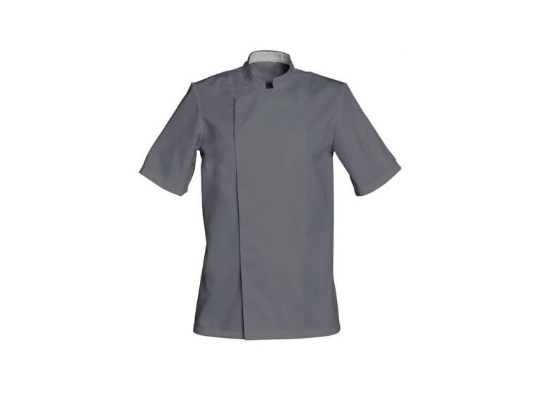 VESTE DE CUISINE MC GRIS 1