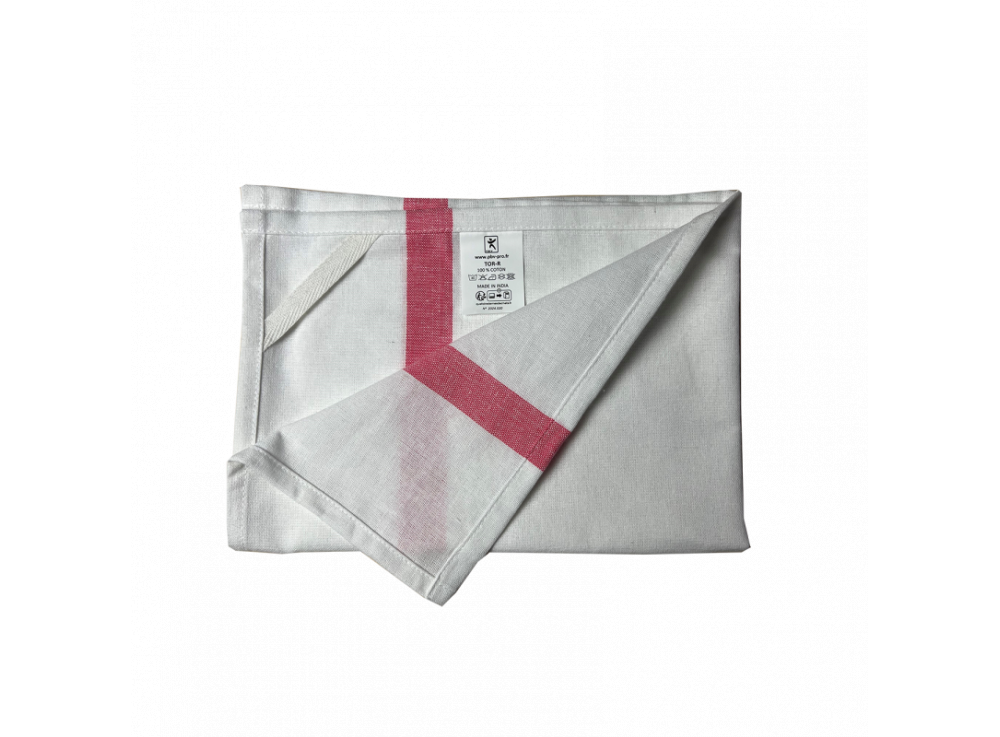 Torchon TOR-R Blanc / Rose 1