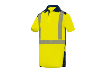 Polo HV BORNEO Jaune/Marine