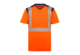 Tee-shirt HV ATHÉNA Orange/Marine 1