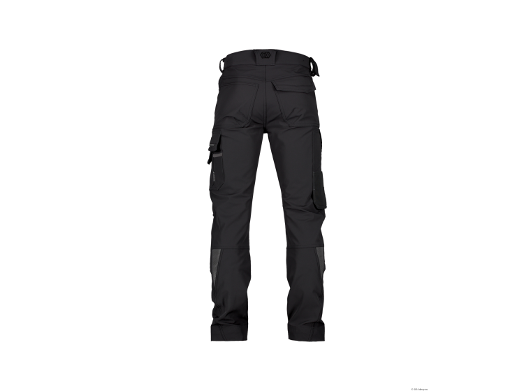 Pantalon de travail stretch avec poches genoux Noir 2