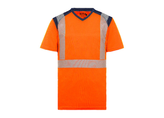 Tee-shirt HV ATHÉNA Orange/Marine